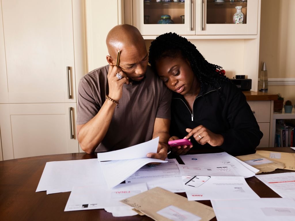 about money path solution couple reviewing finances